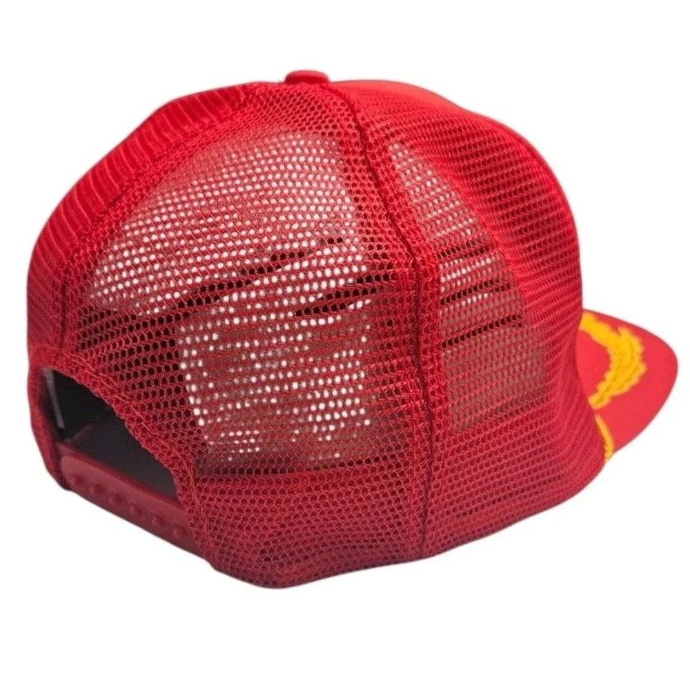 Vintage Attarco Trucker Hat Cap Snapback Red Mesh Japanese Engines Promo 80s 90s